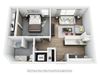 Boathouse Apartments 1x1 A Floor Plan